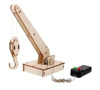 WOONEKY Gear Pulley Crane Model DIY Stem Educational Kit for Science Learning for Physics Projects Hands Engineering Craft Enhances Observation and Analytical Skills Random Color