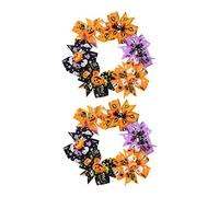 WOONEKY Ghosts Pumpkins Bows Children's Halloween Hair Clips Ribbed Ribbon Hair Accessories for Boys Girls
