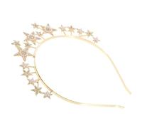 WOONEKY Gold Star Headband for Women Sparkly Goddess Headpiece Wedding Party Accessory Durable Material Prom Hairband