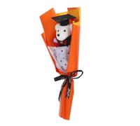 WOONEKY Graduation Plush Bear Bouquet Adorable Themed Decoration Versatile for All Educational Levels Beautiful Design and Easy to Maintain