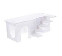 WOONEKY Hamster House with Ladder Durable Multi-level Hideout and Resting Space for Guinea Pigs and Small Pets Easy to Clean Cage Decor and Activity Platform for Play and Sleep