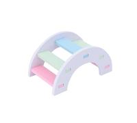 WOONEKY Hamster Ladder Rainbow Bridge Hanging Climbing Accessory for Small Animals Fun and Relaxing Playtime for Hamsters Gerbils and Mice Random Color
