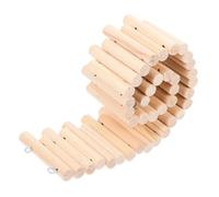 WOONEKY Hamster Wooden Toy Ladder Bridge 48cm High-low Fence Platform Small Animal Cage Accessory for Gerbil Rat Chinchilla Ferret Reptile Climbing and Hiding