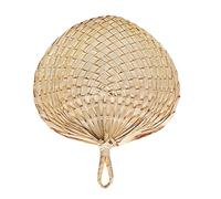 WOONEKY Hand Held Fans Summer Handmade Fan Handle for Home and Outdoor Walk Width 33cm-38cm