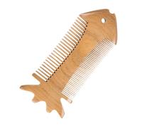 WOONEKY Handmade Natural Green Sandalwood Double Sided Comb Static Wide and Fine Tooth Design Comfortable Grip Scalp Massage Hair Brush for Men and Women