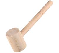 WOONEKY Handmade Wooden Hammer for Leather Crafting and Woodworking Beech Wood Mallet with Smooth Handle Compact DIY Tool for Engraving and Decorative Projects