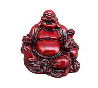 WOONEKY Happy Statues Statute Desk Tabletop Statue Figurine Decorations Car Small Red Fengshui Garden Sculpture Maitreya Lucky& Shown Buddha As Antique Home Decoration Room Inch for