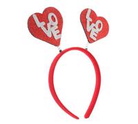 WOONEKY Heart Headband Valentine's Unique Heart-shaped Design Comfortable Felt and Glitter Material Hair Hoop for Single Parties and Dances