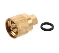 WOONEKY Heavy-Duty Forklift Propane Female Adapter with Seals Quick Connect Coupler for Ref Metal Construction Secure Leak-Resistant Fitting for Tank Replacement and Industrial Use