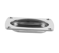 WOONEKY Heavy Duty Stainless Steel Boat Hatch Flush Pull Handle Rectangular Grab for Yacht Decks and Access Hatches Corrosion-resistant Hardware for Stable Grip in Wet Conditions