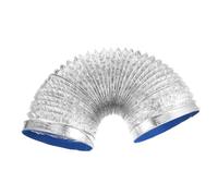 WOONEKY High Temperature Resistant Aluminum Foil Air Pipe Air Duct Garage Flex Hose Flexible Ventilation Hose Range Silver