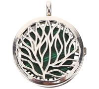 WOONEKY Hollowed Alloy Tree of Life Pendant Charm with Synthetic Peacock Stone, DIY Dangle Necklace and Bracelet Charms for Jewelry Making Craft Supplies