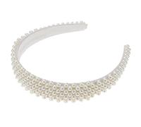 WOONEKY Innovative Pearl Hair Crown Fashion Headpiece Hair Accessory for Evening and Parties