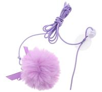 WOONEKY Interactive Door Hanging Cat with Purple Fur Ball Compact Kitten Plaything for Indoor Cats Engaging Hanging Teaser Scratching and Play