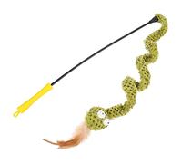 WOONEKY Interactive Snake Cat Teaser Stick for Indoor Cats Durable Fishing Pole for Kitten Exercise and Play Fun to Promote Healthy Activity and Bonding