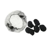 WOONEKY Invisible Hair Nets Elastic Mesh 100pcs Black Edge Hairnet for Nurse Wig Bun Styling Suitable for Kitchen Dance Salon Use