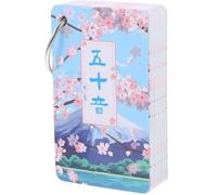 WOONEKY Japanese Language Cards for Beginners Hiragana Katakana Flash Cards Set Portable Ring-bound Japanese Alphabet for Self-study