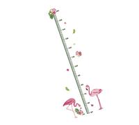 WOONEKY Kids Wall Decals Height Chart Wall Sticker Height Ruler PVC Waterproof Finish Removable Art Decal for Smooth Surfaces Cartoon Animals Pattern for Children's Rooms