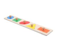 WOONEKY Knob Wooden Peg Puzzles Educational Shape Sorting for Montessori Learning Color Recognition Fine Motor Skills Development for Early Childhood Play