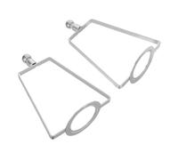 WOONEKY Lamp Shade Holder and Lamp Finial E27 2pcs with Bullhorn-Shaped Iron Support Frame Seamless Replacement and Simplified Assembly Metallic Finish for Living Room or Reading Area