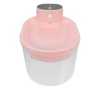 WOONEKY Large Capacity Cordless Pet Water Fountain for Cats and Dogs Wireless Automatic Drinking Dispenser with Motion Sensor Silent Indoor Pink