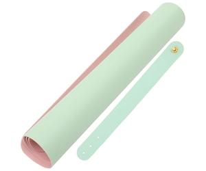 WOONEKY Leather Craft Mat Dual-Sided Design with Anti-Slip Bottom for Enhanced Durability and Versatile Use in Art Projects and DIY Crafts, Stylish Light Green Table Place Mat