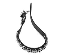 WOONEKY Leather Pet Collar for Cats Halloween Skull Collar Adjustable Cat Bow Hairpin