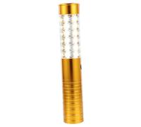 WOONEKY LED Glow Light Stick Flashing Party Wand, Portable Metal Gold Strobe Glow Stick with White Flashing Light for Nightclub, Music Festival Bar Accessory