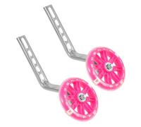 WOONEKY LED Light-up Training Wheels for Bike Wear-resistant Stabilizers with Design Balance Support for Boys and Beginner Cyclists Pink