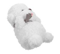 WOONEKY Lifelike Bichon Frise Plush Realistic Stuffed Dog for Soft Washable Decorative Animal Comfort Pillow for Sleep and Room Decor