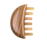 WOONEKY Lightweight Barber Comb Creative Styling Haircut Natural Horn Unisex Hair Tool
