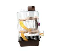 WOONEKY Luxury Three Layer Hamster Cage Portable Villa House for Small Pets Durable Fun Slide Design Leakproof Water Jug for Hamsters and Small Animals