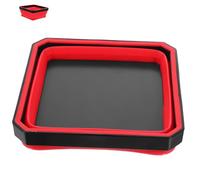 WOONEKY Magnetic Parts Bowl Portable Magnetic Organizer Tray for Screws Nuts Bolts Hardware Small Red Silicone Storage Tool with Space-Saving Design