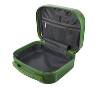 WOONEKY Makeup Case Travel Train Case 14-inch Portable Cosmetic Storage Box Candy Green Professional Organizer for Makeup Artists and Beauty Enthusiasts