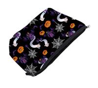 WOONEKY Makeup Pouch Portable Storage Bag for Travel Eye-catching Digital Print Design for Makeup Toiletries and Accessories for Halloween and Beyond
