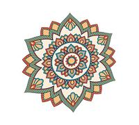 WOONEKY Mandala Wall Sticker Chic Removable Wall Art Peel and Stick Decal for Living Room Bedroom, Yoga Studio Decor Bohemian Mandala PVC Vinyl Wall Stickers Easy to Apply and Remove