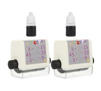 WOONEKY Math Roller Stamps 2 Sets Self-Inking Addition Subtraction Practice Tool with Smooth Adjustable Numbers Roller for Kindergarten and Elementary Students Suitable for Quick Math