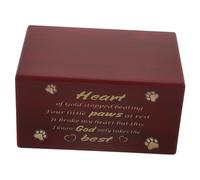 WOONEKY Memorial Keepsake Wooden Pet Urn for Dog Cat Ashes Lightweight Remembrance Box for Pet Memorial Natural Wood Casket Comforting Loss Tribute