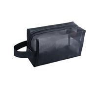 WOONEKY Mesh Makeup Bags 3pcs Set Large Medium Small Sizes Portable Zipper Cosmetic Mesh Bags for Women Girls Travel Toiletries Organizer Black