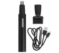 WOONEKY Metal Body USB Rechargeable Nose Trimmer and Facial Grooming Set, Electric Personal Care Device for Precise Nose and Ear Removal, Cordless Vibrissa for Men and Women