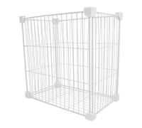WOONEKY Metal Wire Freezer Organizer Basket with Bottom Rack Cold-resistant Upright Storage Bin for Vegetables Meats Snacks and Fruits in Chest Refrigerators and Kitchen Pantries