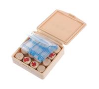 WOONEKY Mini Dollhouse Chinese Chess with Realistic Mini Chess Pieces Portable and Detailed Xiangqi Game for Dollhouse Accessories Travel Friendly Tiny Board for Miniature Scenes and