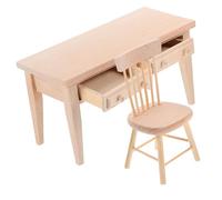 WOONEKY Mini Dollhouse Furniture High Simulation Table and Chair for Doll House Dining Room Living Room Balcony Decoration Adorable Birthday and Holidays