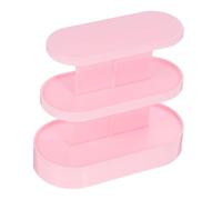 WOONEKY Mini House Shelf Model Scale Dollhouse Decor Sturdy Pink Micro Landscape Display Rack for Living Room Dining Room Bedroom Accessories Safe Material Decorative Miniature Storage
