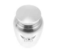 WOONEKY Mini Sealed Pet Cremation Urn Tank Silver Heart-shaped Cinerary Casket for Ashes Storage Memorial Container for Dogs Cats Keepsake Holder for Small Cremated Remains