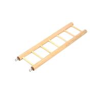 WOONEKY Mini Wood Ladder for Parrot Bird and Small Pets Six Wooden Climbing for Hamster Squirrel Cockatiel Fun Pet Playground Accessory Durable and Easy to Clean