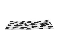 WOONEKY Miniature Cow Pattern Fluffy Dollhouse Carpet Rug for Mini House Decor Soft Plush Floor Mat for Micro Scene Decoration Realistic Miniature Craft Accessory