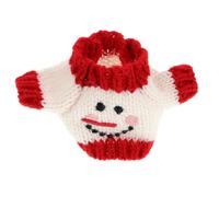 WOONEKY Miniature Doll Sweater Red White Smile Knit Mini Sweater Doll Clothes and Accessories DIY Dress Up Costume for