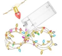 WOONEKY Miniature LED Bulb String Lights for Christmas Tree and Dollhouse Decoration Bright Energy-efficient Plastic Mini Lights for Holiday Crafting and Festive Scene Accessories