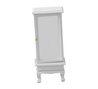 WOONEKY Miniature White Display Cabinet for Dollhouse Furniture Sturdy Small Storage Cabinet for Living Room Bedroom Study Versatile Mini Furniture Model for Compact Spaces